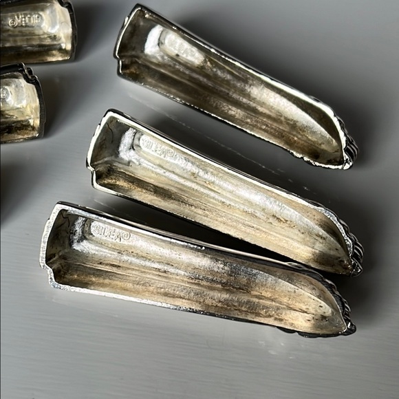 Vintage Silea Silver Plate Asparagus Knife Rests - Picture 5 of 11